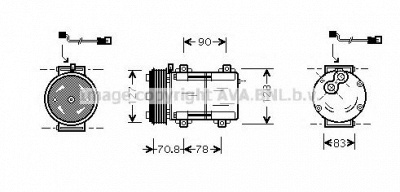 AVA QUALITY COOLING fdak281 -  Компрессор, кондиционер